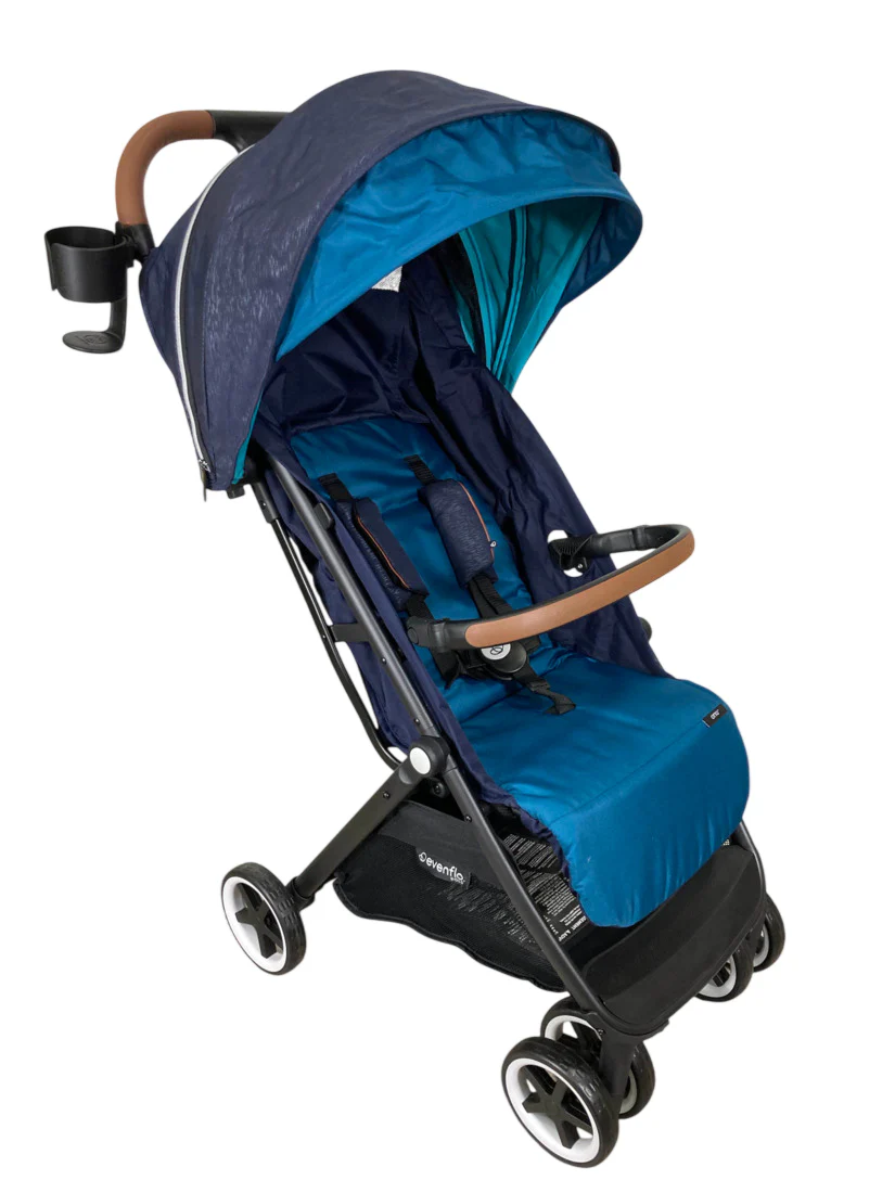Evenflo GOLD Otto Self-Folding Lightweight Travel Stroller, 2022, Sapphire Blue