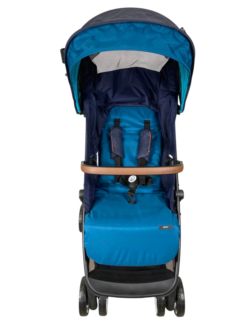 Evenflo GOLD Otto Self-Folding Lightweight Travel Stroller, 2022, Sapphire Blue - Image 3