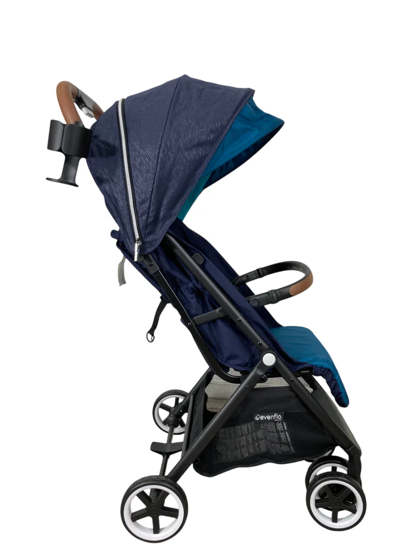 Evenflo GOLD Otto Self-Folding Lightweight Travel Stroller, 2022, Sapphire Blue - Image 3