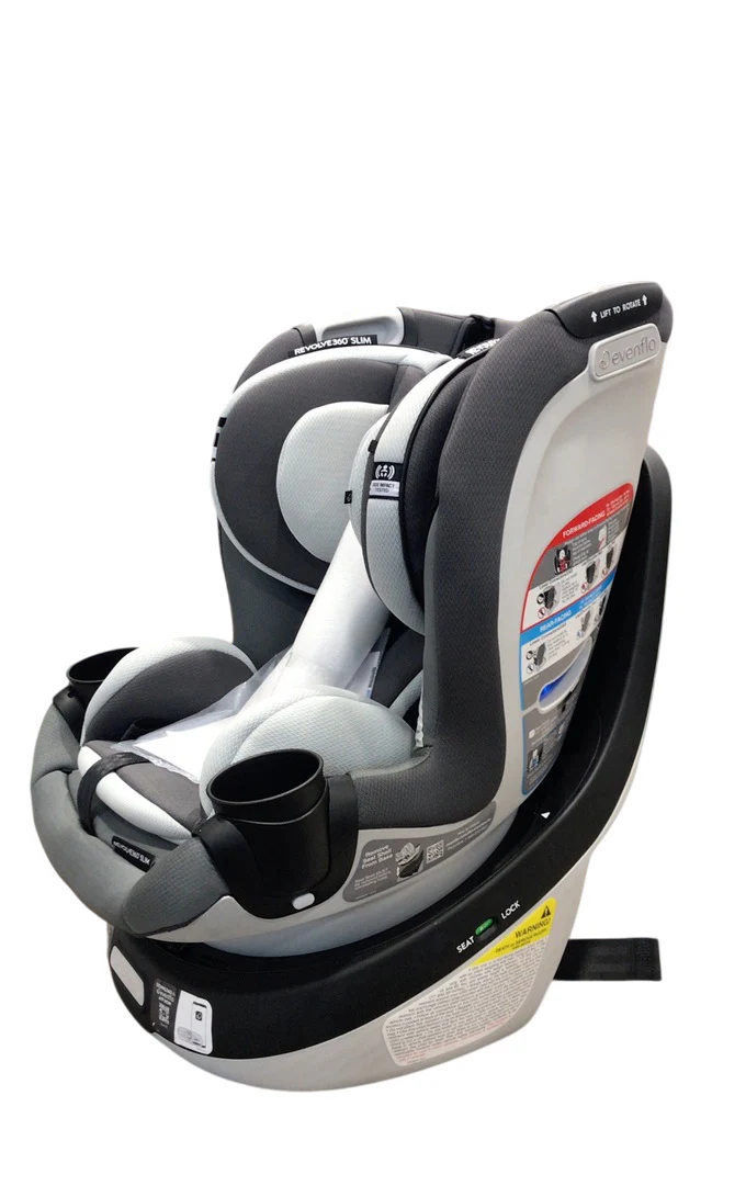 Evenflo Gold Revolve 360 Slim 2-in-1 Rotational Car Seat With SensorSafe, Pearl Gray, 2024 - Image 3