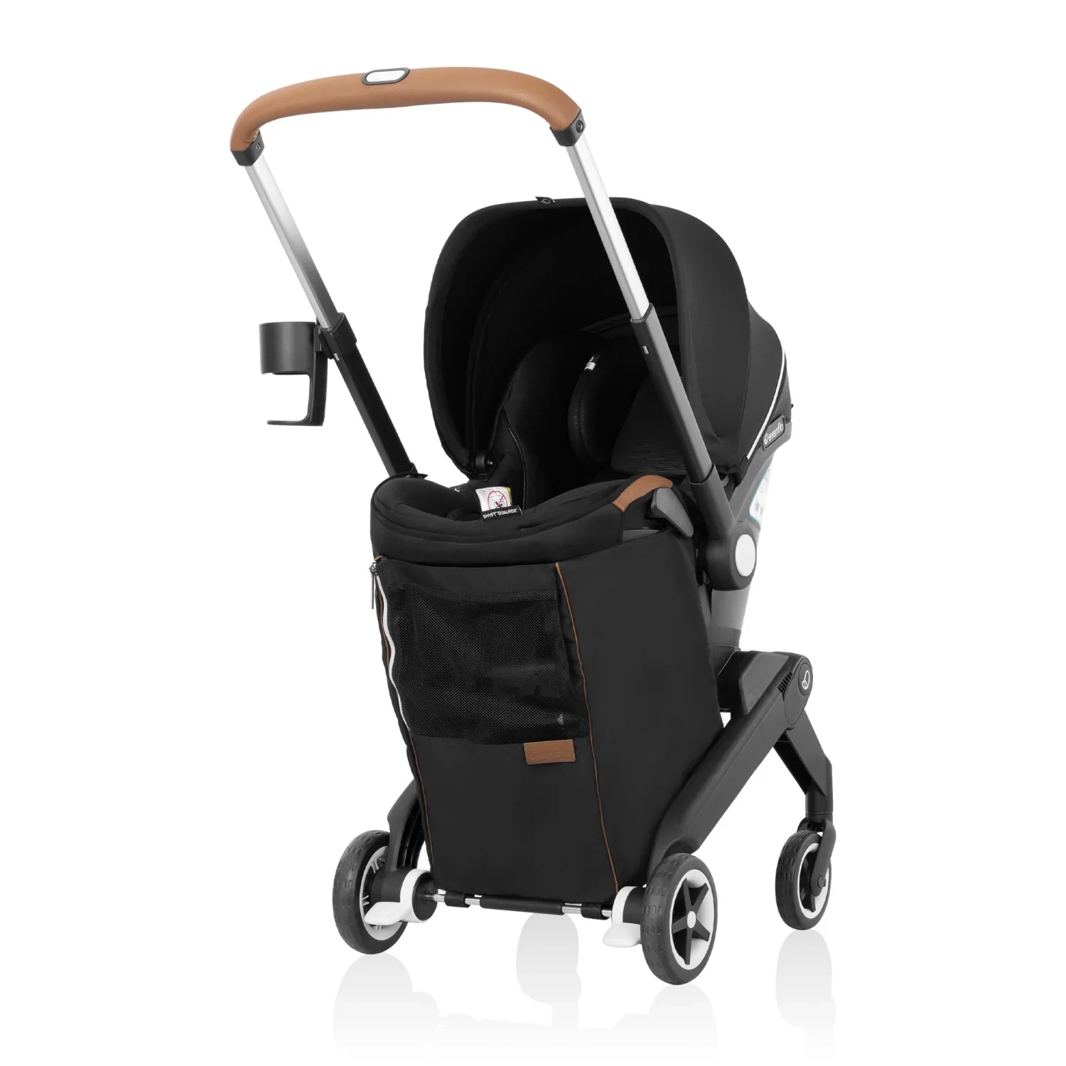 Evenflo Gold Shyft Dual Ride Infant Car Seat Stroller Combo, Onyx, 2025, with Carryall Storage and Extended Canopy - Image 2