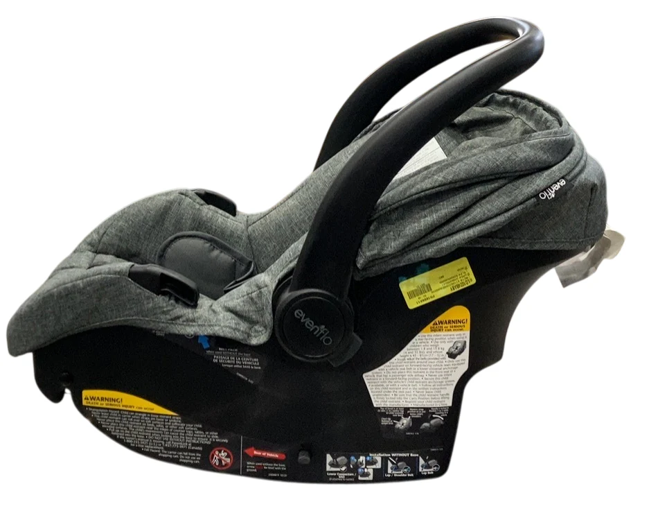 Evenflo Litemax Sport Infant Car Seat, 2024, Mylar Gray - Image 3