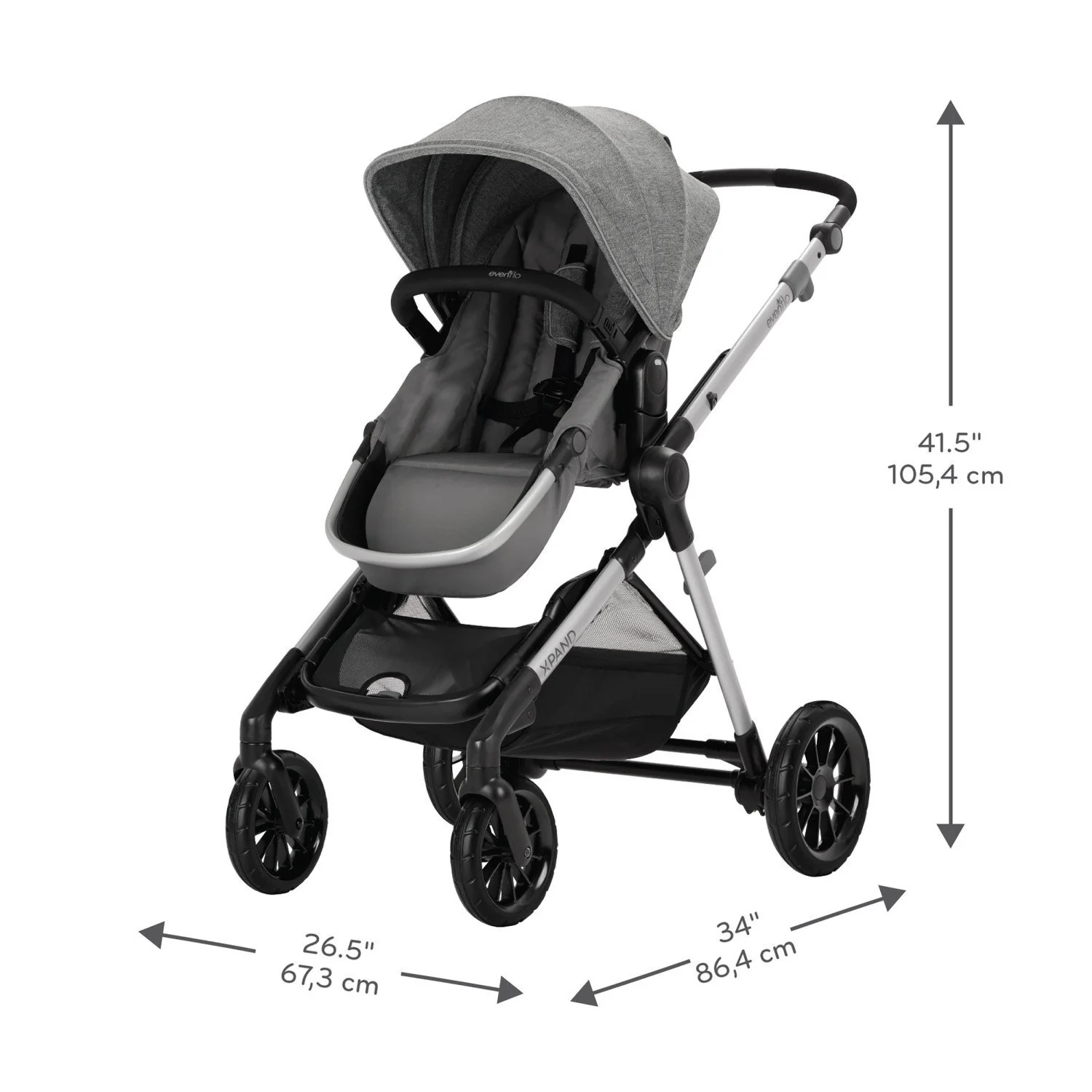 Evenflo Pivot Xpand Modular Stroller, 2022, Percheron - Image 3