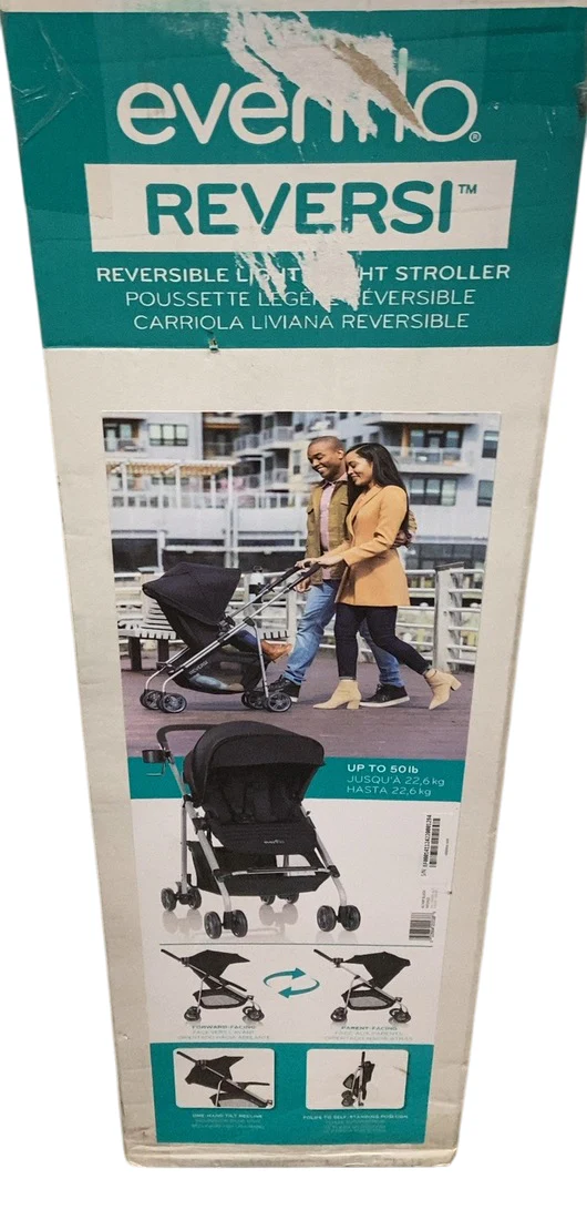 Evenflo Reversi Lightweight Reversible Stroller, 2025, Altair Black - Image 3
