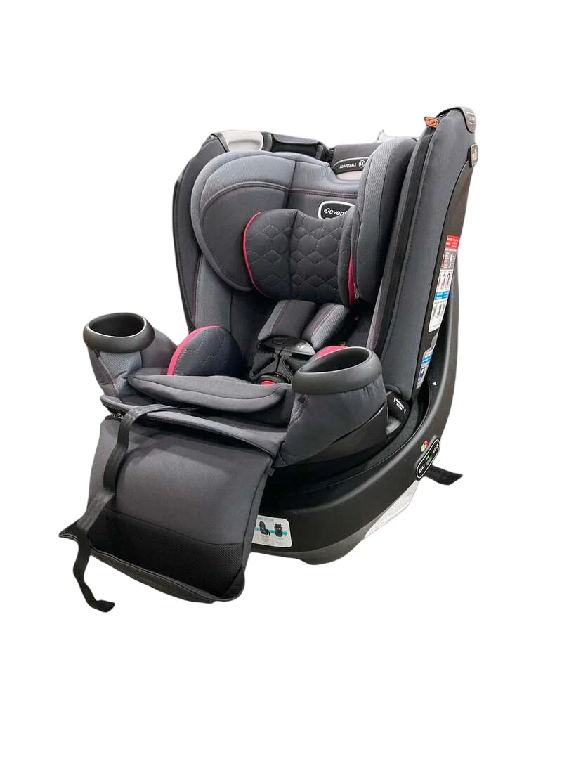 Evenflo Revolve 360 Extend All-in-One Rotating Car Seat with Quick Clean Cover, 2022, Rowe Pink - Image 2