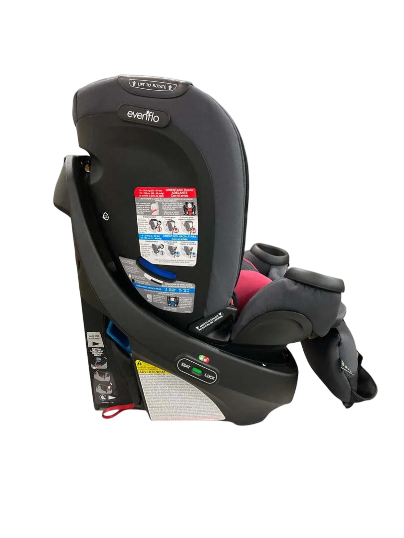 Evenflo Revolve 360 Extend All-in-One Rotating Car Seat with Quick Clean Cover, 2022, Rowe Pink - Image 3