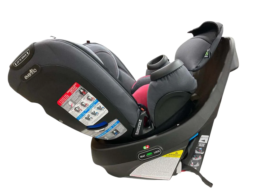 Evenflo Revolve 360 Extend All-in-One Rotating Car Seat with Quick Clean Cover, 2022, Rowe Pink - Image 4