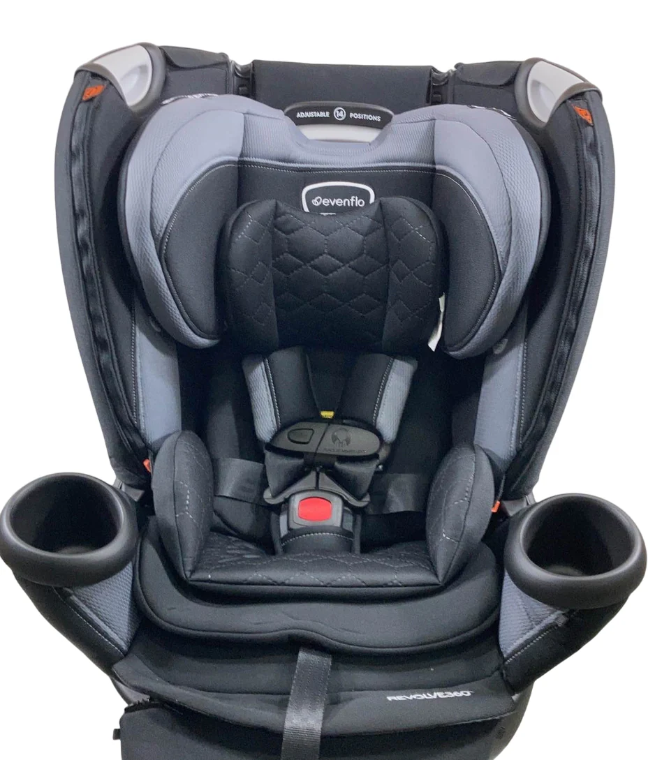 Evenflo Revolve 360 Extend All-in-One Rotating Car Seat with Quick Clean Cover, 2023, Revere Gray - Image 4
