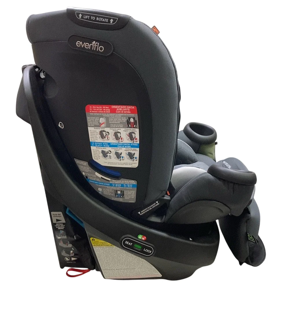 Evenflo Revolve 360 Extend All-in-One Rotating Car Seat with Quick Clean Cover, 2024, Rockland Green - Image 3