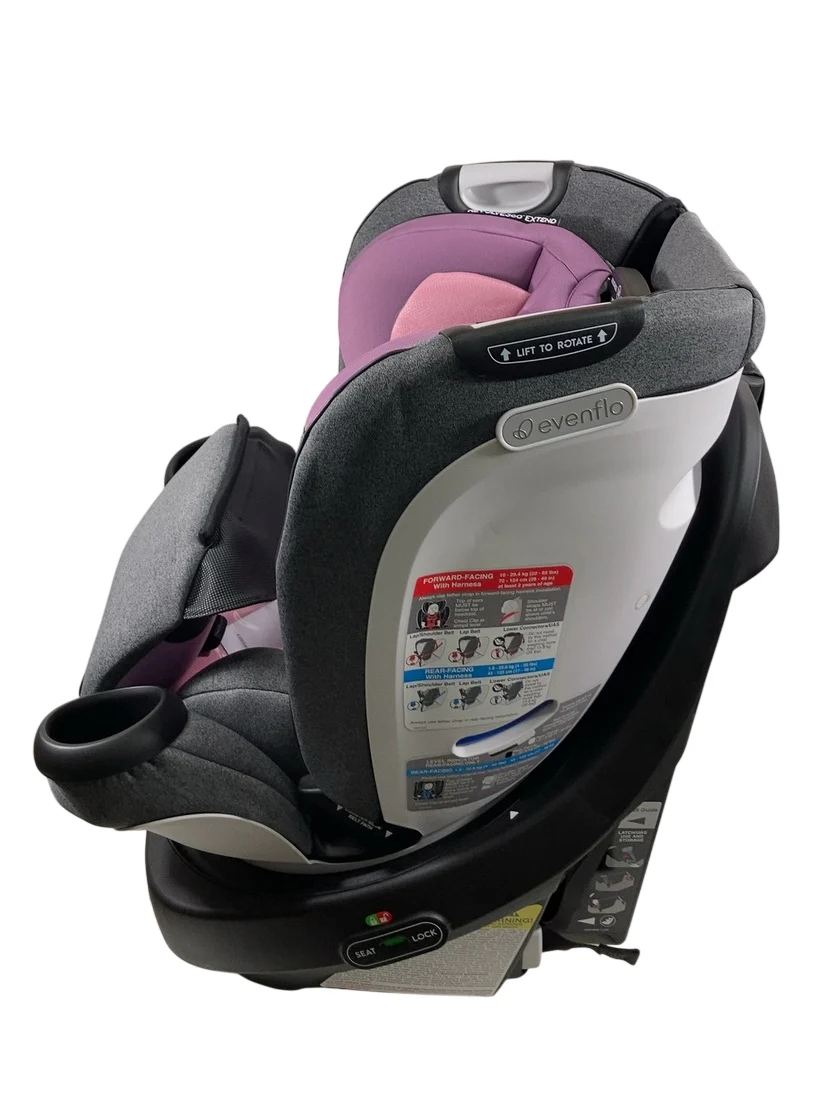 Evenflo Revolve 360 Extend All-in-one Rotational Car Seat With SensorSafe, 2023, Opal Pink - Image 2