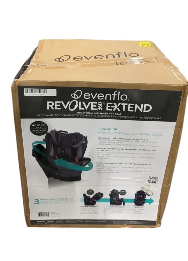 Evenflo Revolve 360 Extend Rotational Convertible Car Seat, 2024, Rowe Pink - Image 5