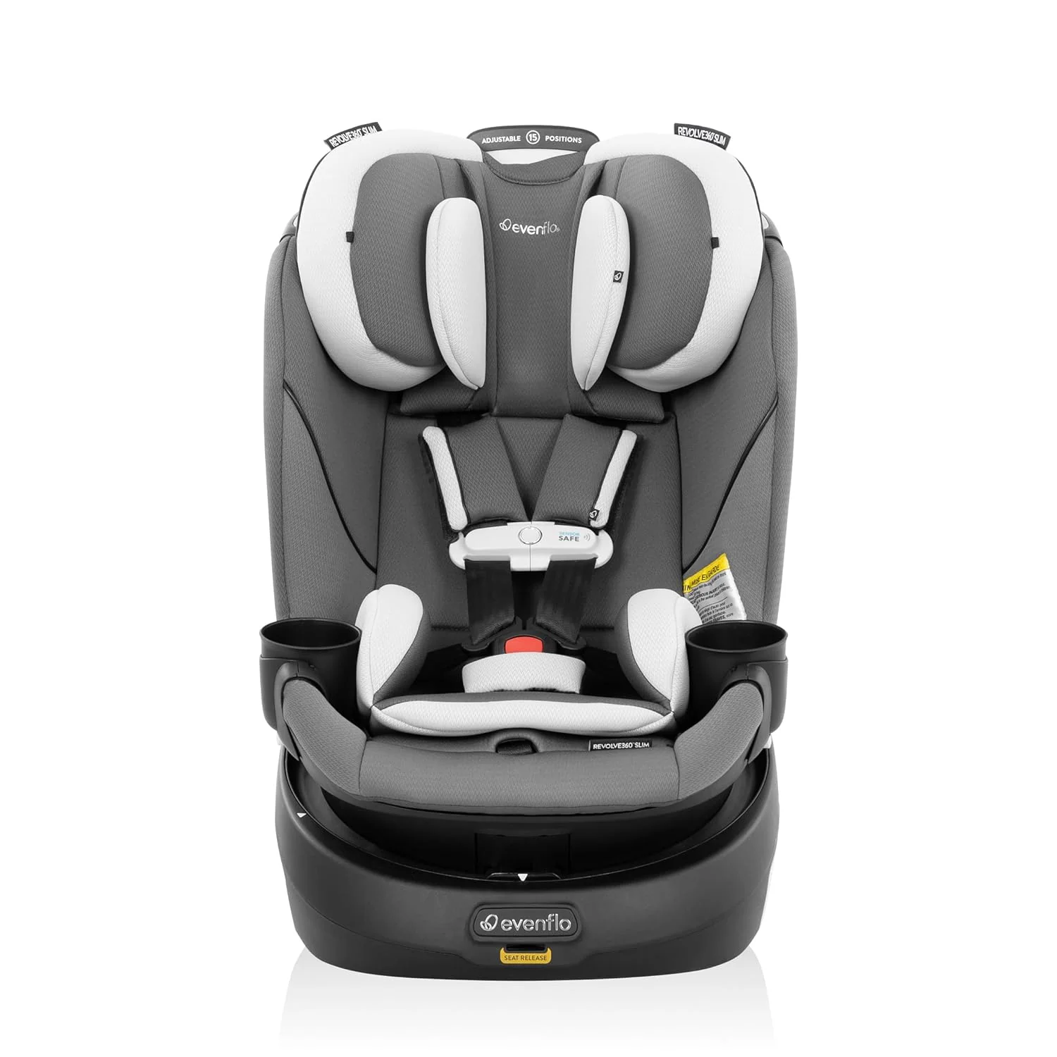 Evenflo Revolve 360 Slim 2-in-1 Rotational Car Seat With SensorSafe, Pearl Gray, 2025 - Image 2
