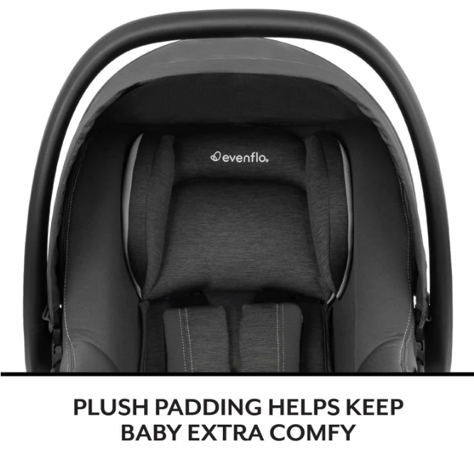 Evenflo Revolve180 LiteMax NXT Rotating Infant Car Seat with SensorSafe and Green & Gentle, 2025, Anchor Gray - Image 4