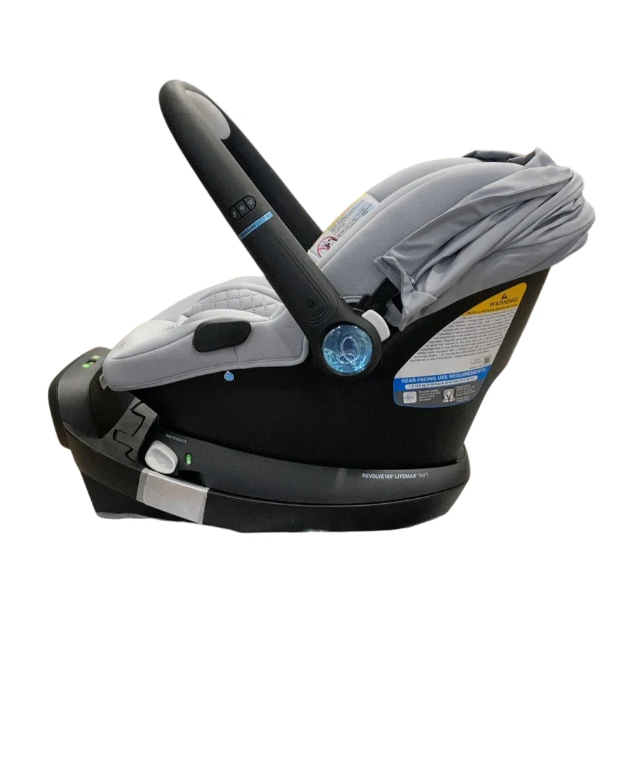 Evenflo Revolve180 LiteMax NXT Rotational Infant Car Seat with SensorySoothe, 2025, Quartz Gray - Image 3