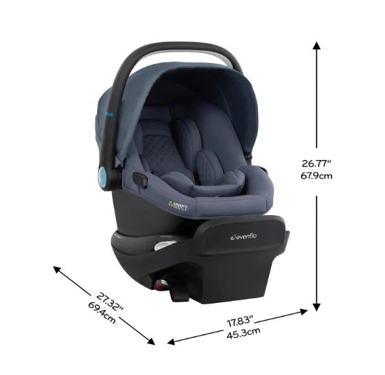 Evenflo Revolve180 LiteMax NXT Rotational Infant Car Seat with SensorySoothe, Flint, 2024 - Image 3