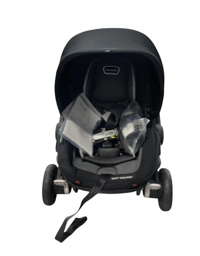 Evenflo Shyft Dual Ride Infant Car Seat Stroller Combo, 2024, Beaufort Black, Original Model - Image 4