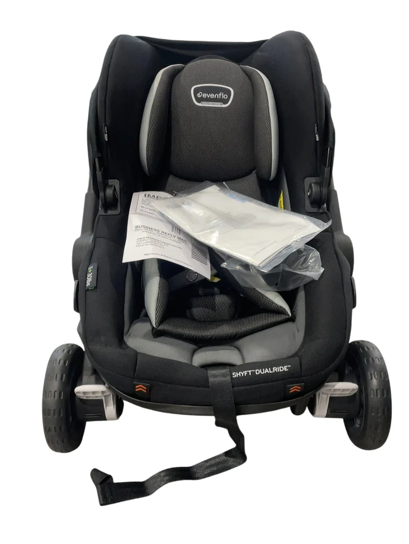 Evenflo Shyft Dual Ride Infant Car Seat Stroller Combo, 2024, Beaufort Black, Original Model - Image 5