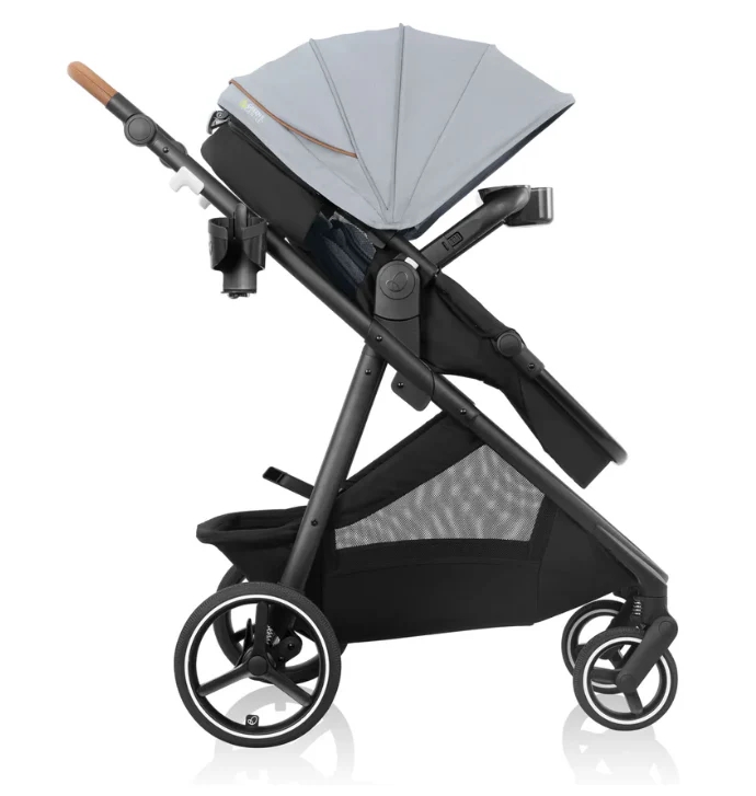 Evenflo Shyft Intuiti+ Stroller, Quartz, 2025, Green & Gentle Fabric - Image 3