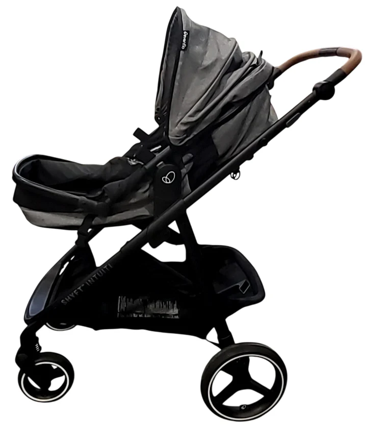 Evenflo Shyft Intuiti Travel System Stroller, 2025, Fossil Gray - Image 2