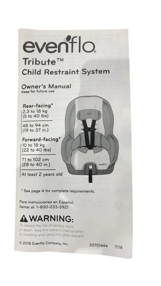 Evenflo Tribute LX Convertible Car Seat, 2024, Saturn Gray - Image 6