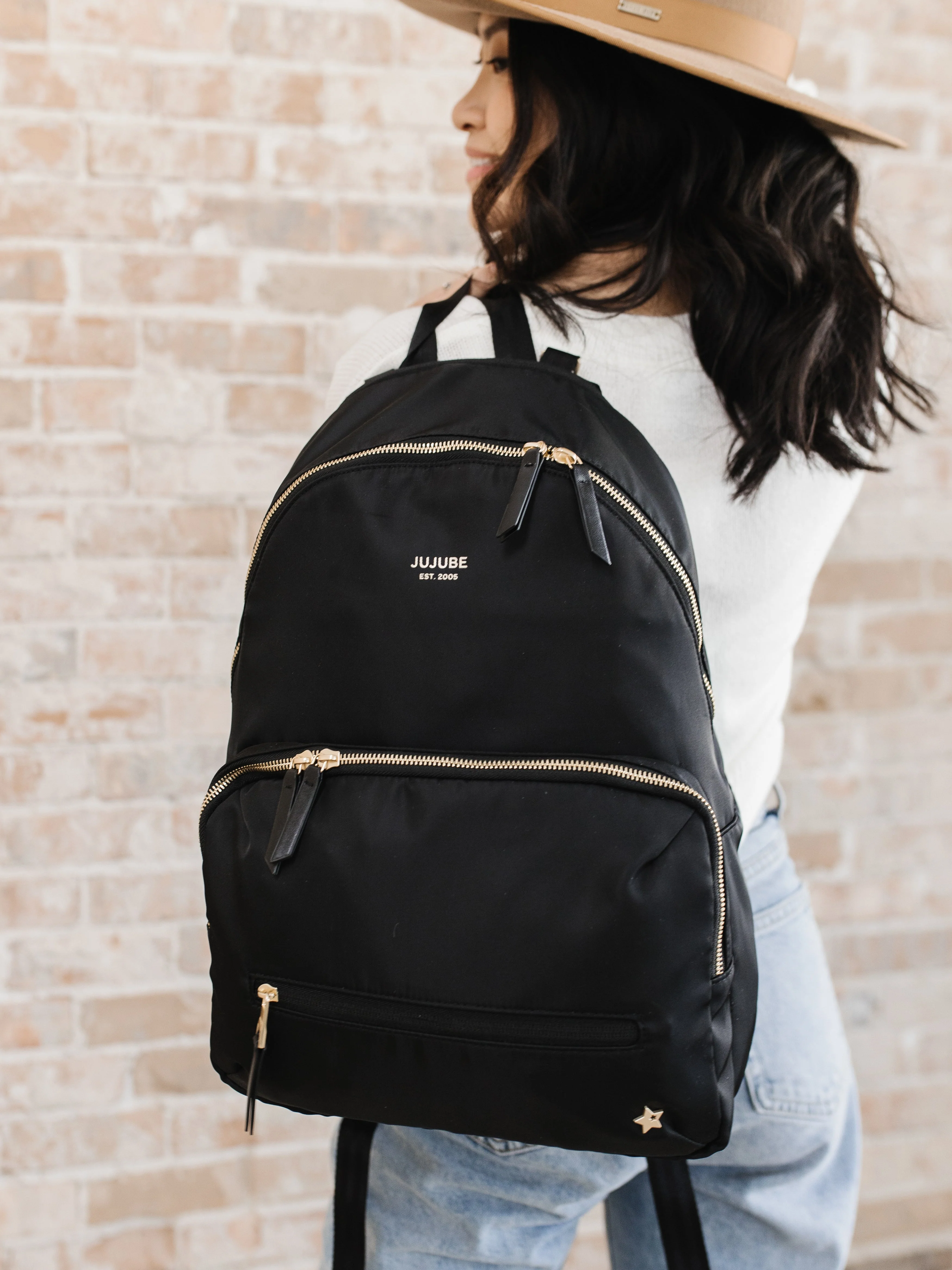 JuJuBe Everyday Diaper Backpack, Black - Image 7