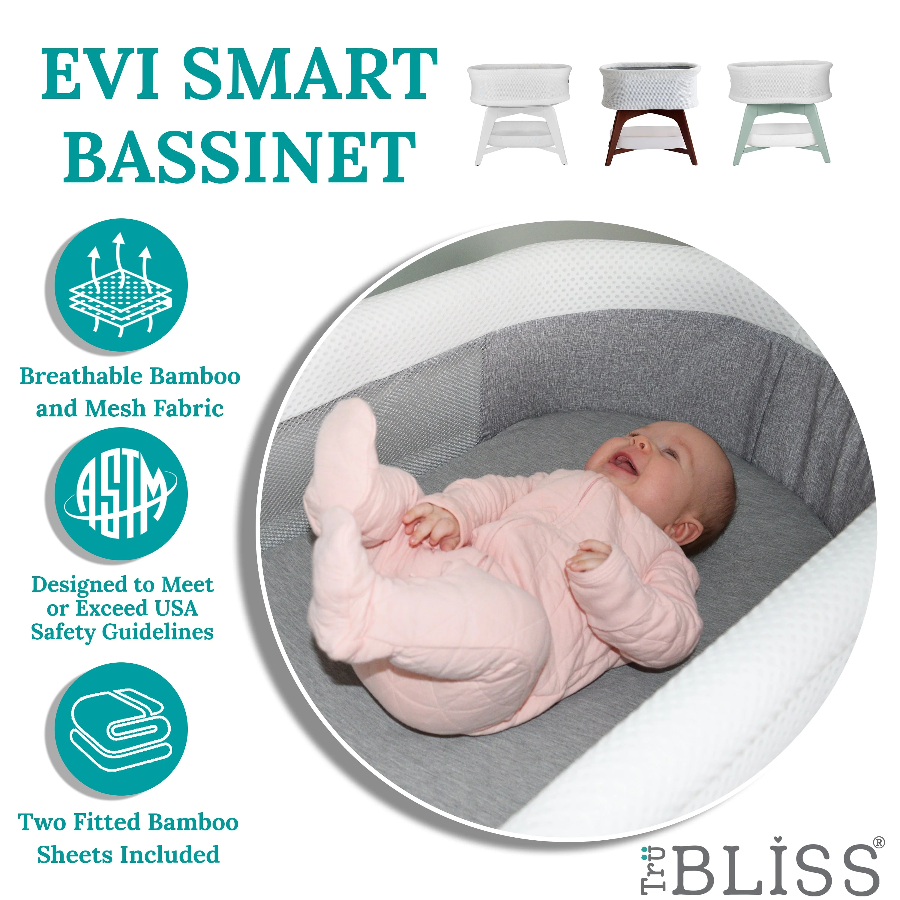 TruBliss® Evi Smart Bassinet - Image 28