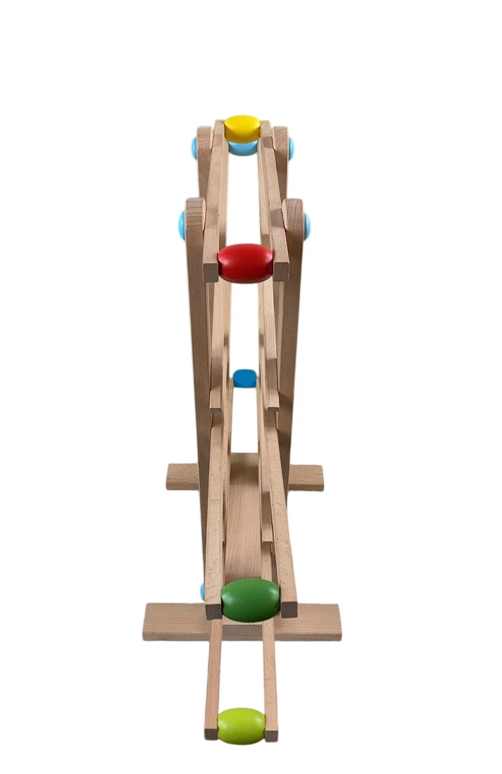 Fat Brain Toys Roll 'n Go Wooden Marble Run, 2+ - Image 5
