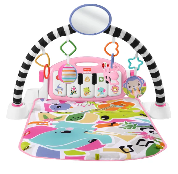 Fisher Price Glow And Grow Kick And Play Piano Activity Mat, Pink - Image 2