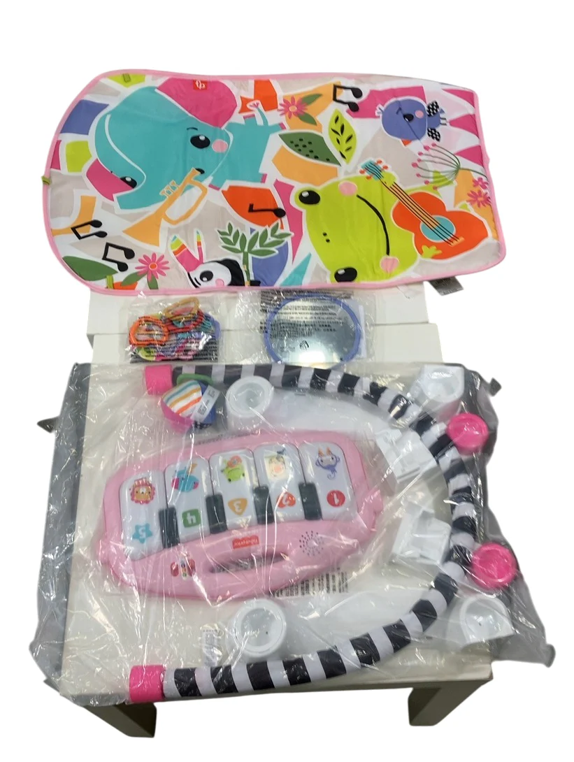 Fisher Price Glow And Grow Kick And Play Piano Activity Mat, Pink - Image 3