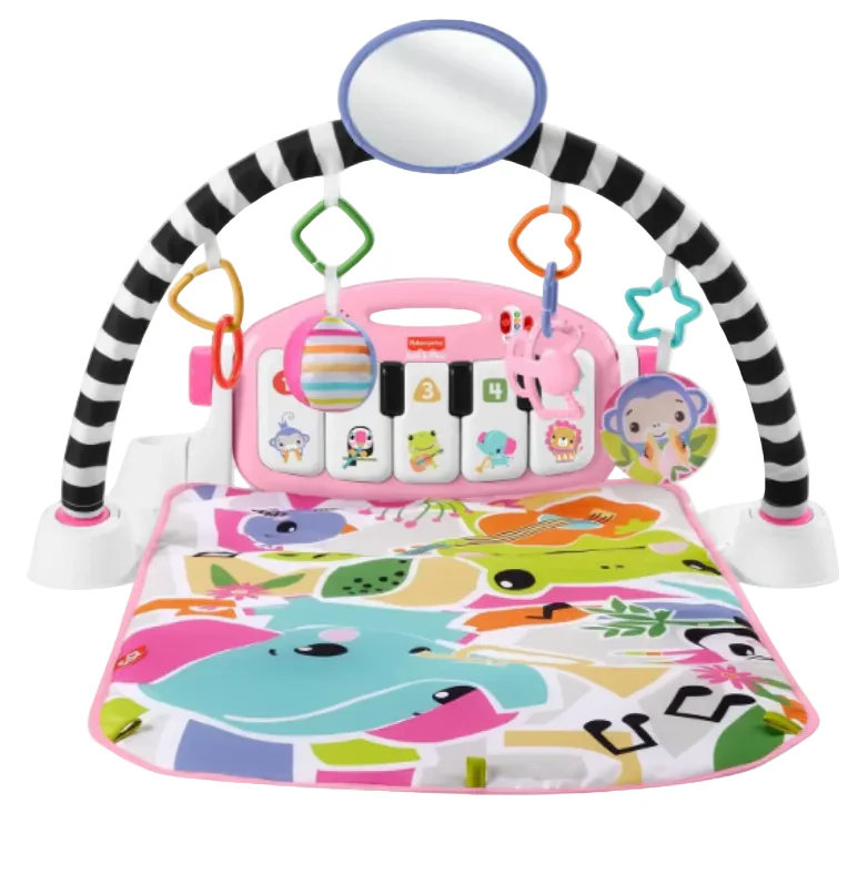 Fisher Price Glow And Grow Kick And Play Piano Activity Mat, Pink - Image 2