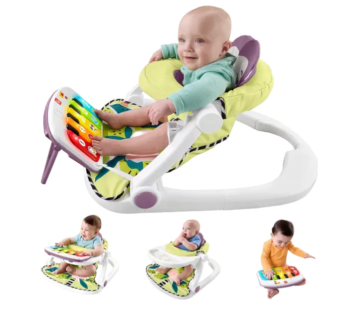 Fisher Price Kick And Play Deluxe Sit-me-up Seat, Purple Monkey - Image 2