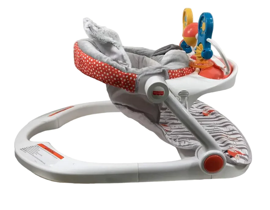 Fisher Price Premium Sit-Me-Up Floor Seat with Toy Tray, Peek-A-Boo Fox - Image 2
