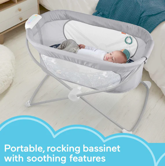 Fisher Price Soothing View Bassinet, Moonlight Forest - Image 2