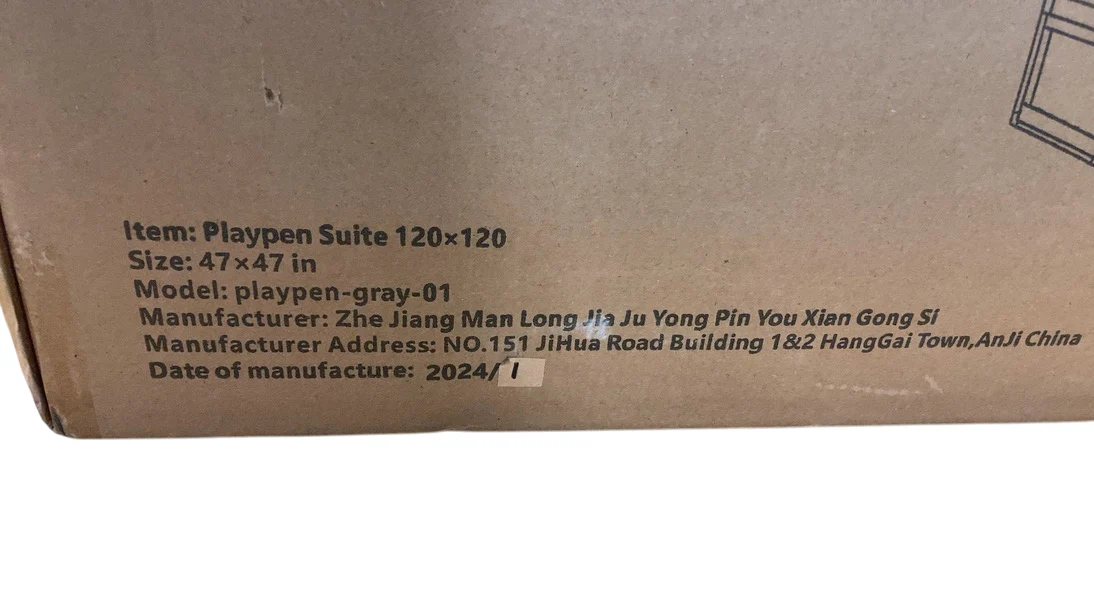 Flying Fish Playpen, Dark Gray, 47 x 47in - Image 5