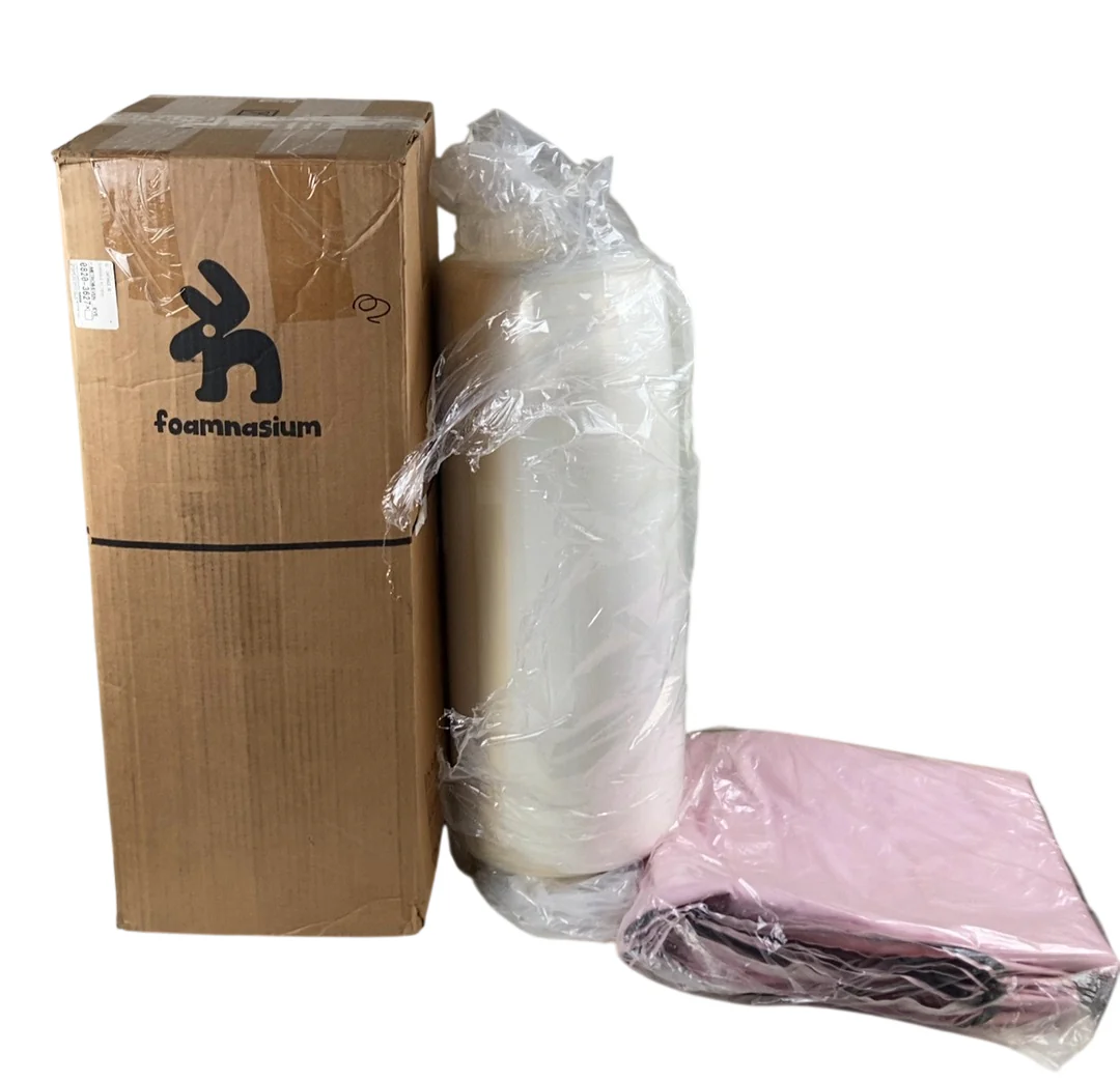 Foamnasium Blocksy Kids Couch, Vinyl Pink - Image 2
