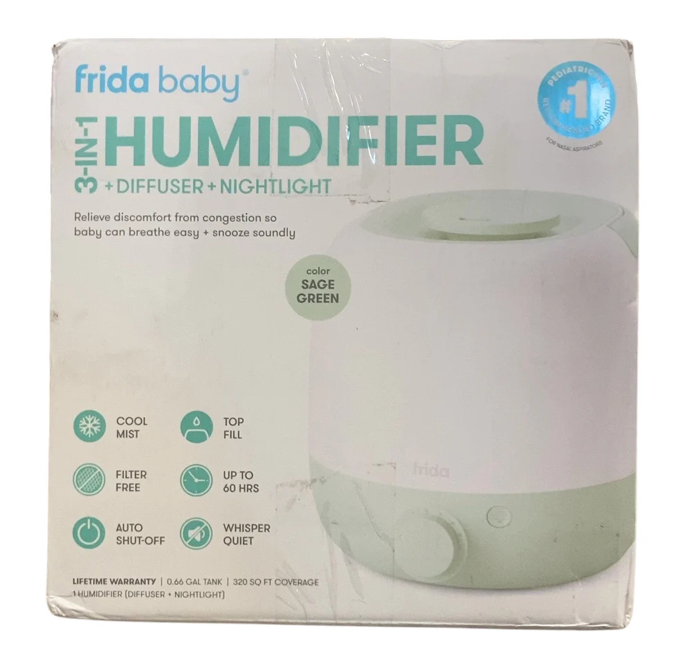 FridaBaby 3-in-1 Humidifier With Diffuser And Nightlight, Dewkist, Updated Model