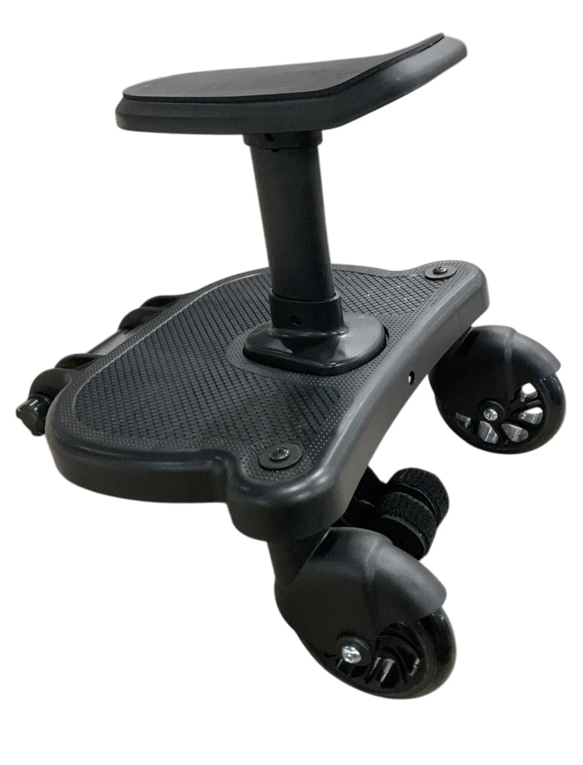 GemonExe 2in1 Stroller Ride Board with Detachable Seat, Black - Image 2