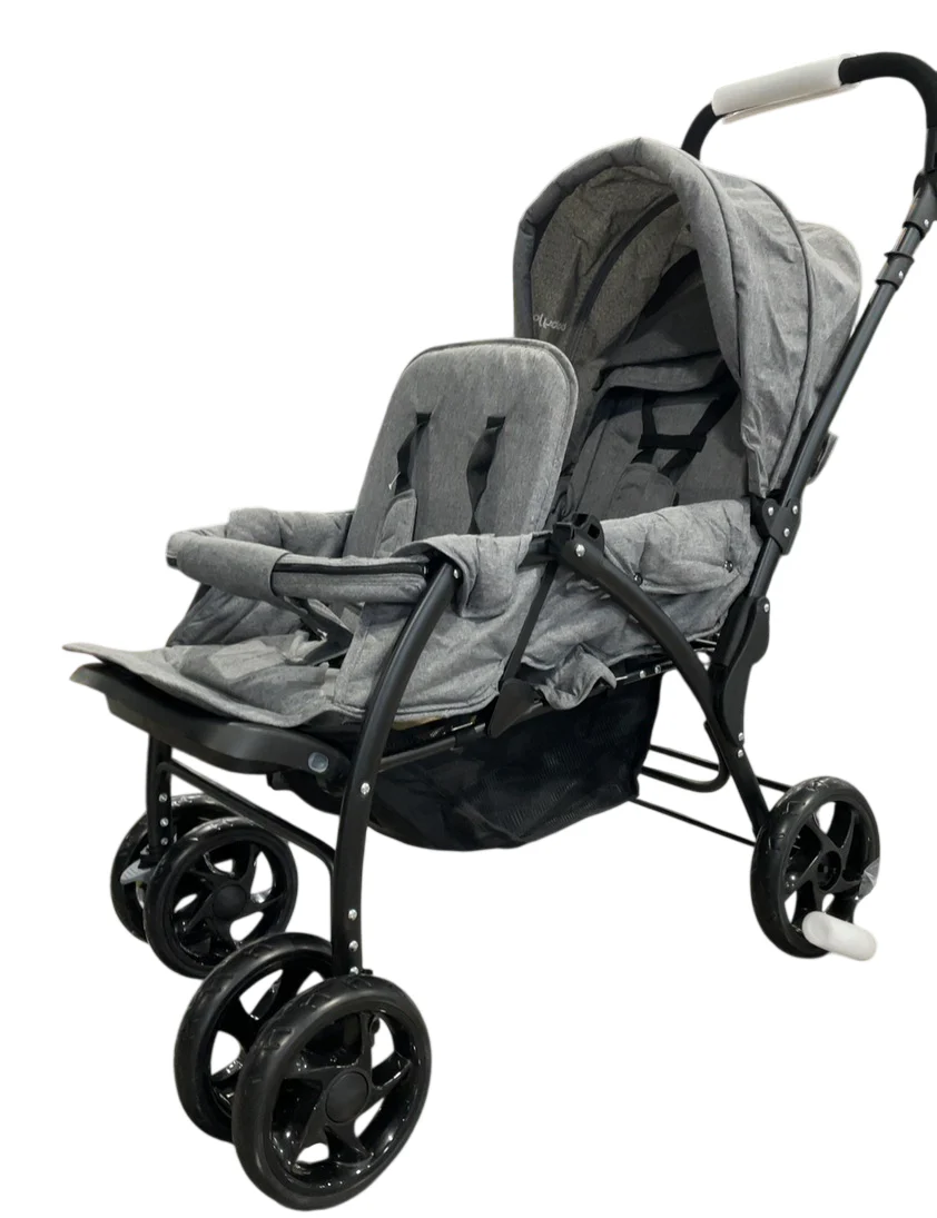 Goplus Double Stroller, Grey, 2024 - Image 2