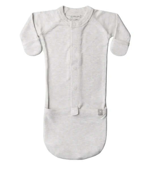 Goumikids 24 Hour Convertible Gown, 3-6 Months, Storm Gray