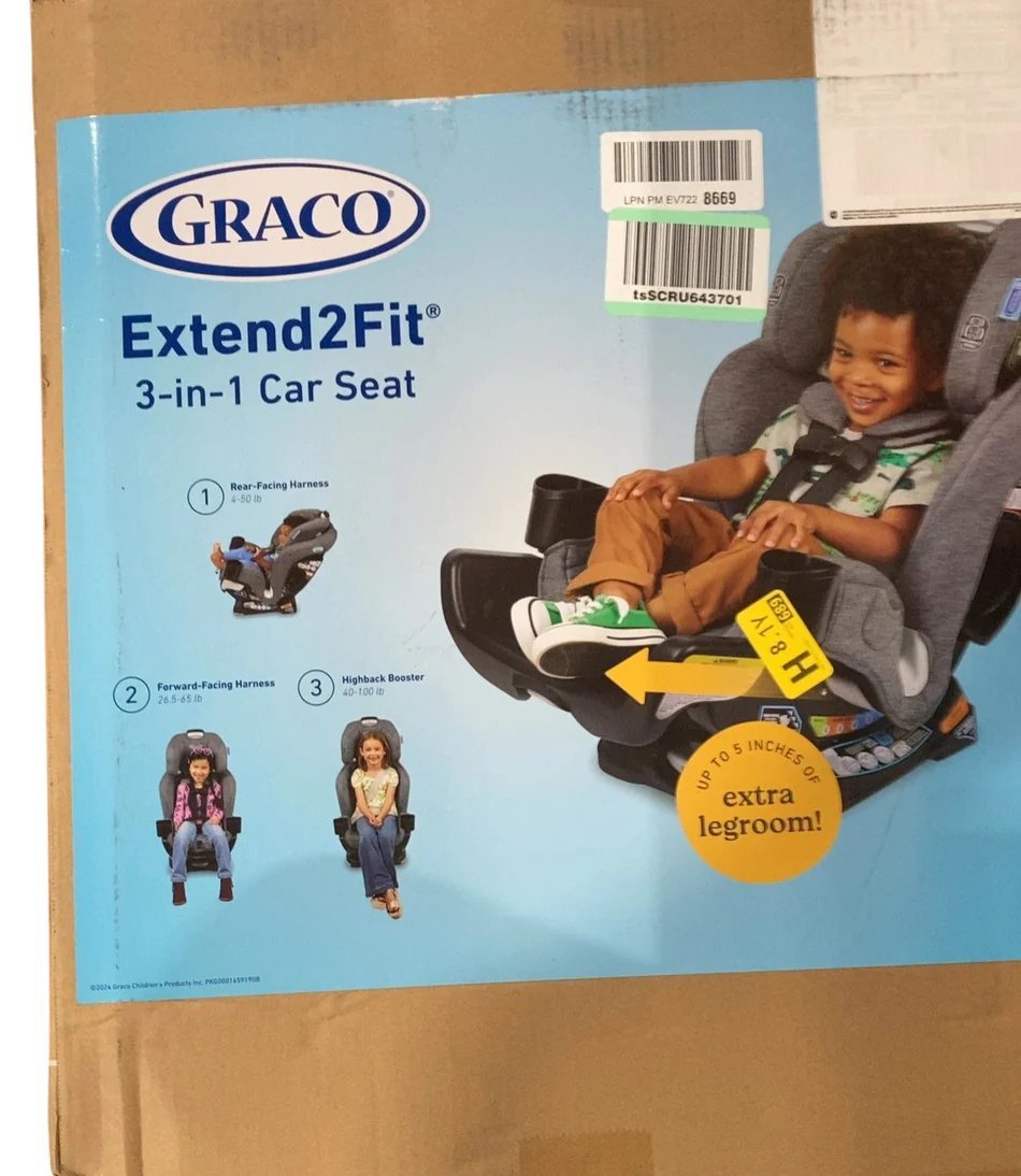 Graco Extend2Fit 3-in-1 Convertible Car Seat, 2024, Talia - Image 4