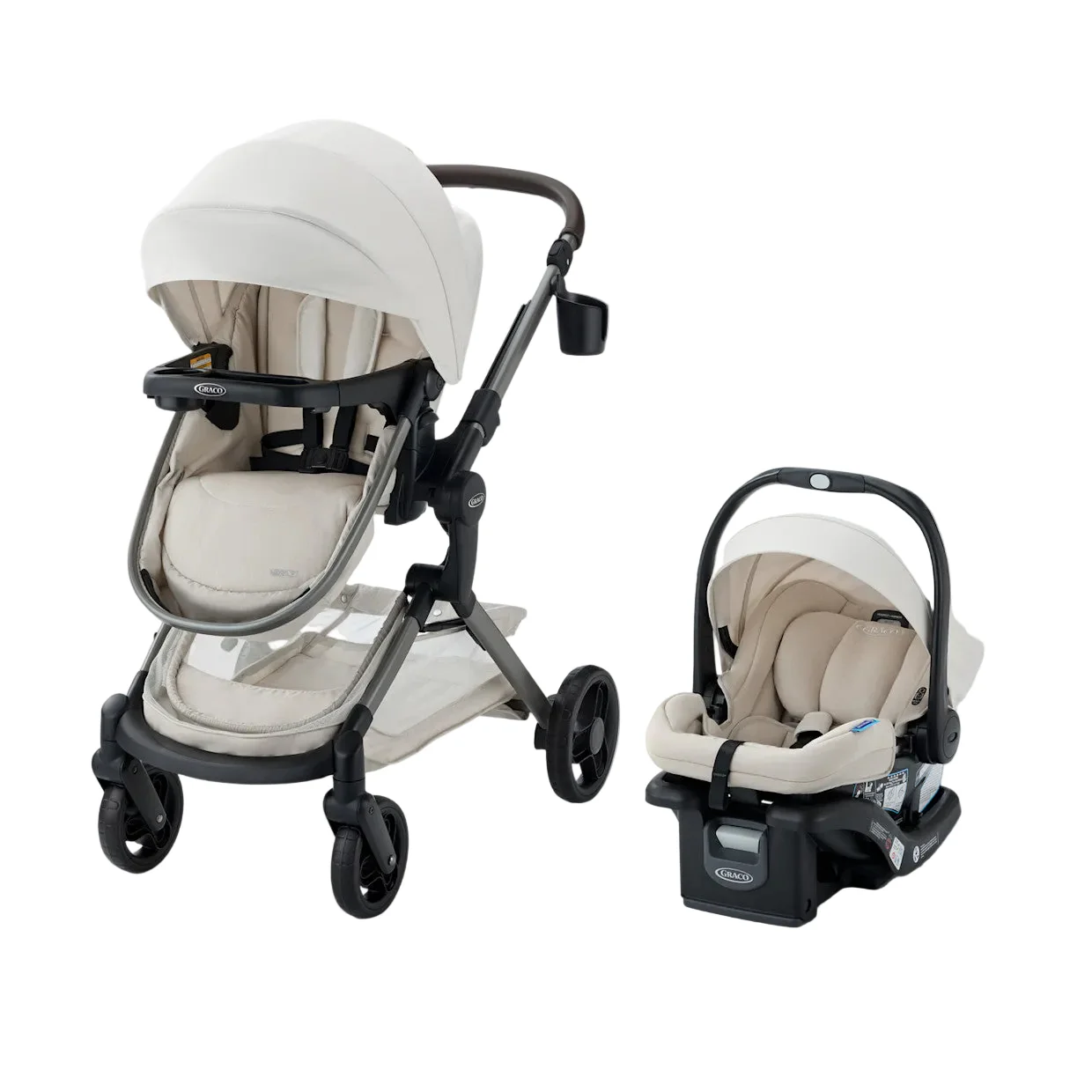 Graco Modes Nest DLX Travel System, 2025, Soft Almond