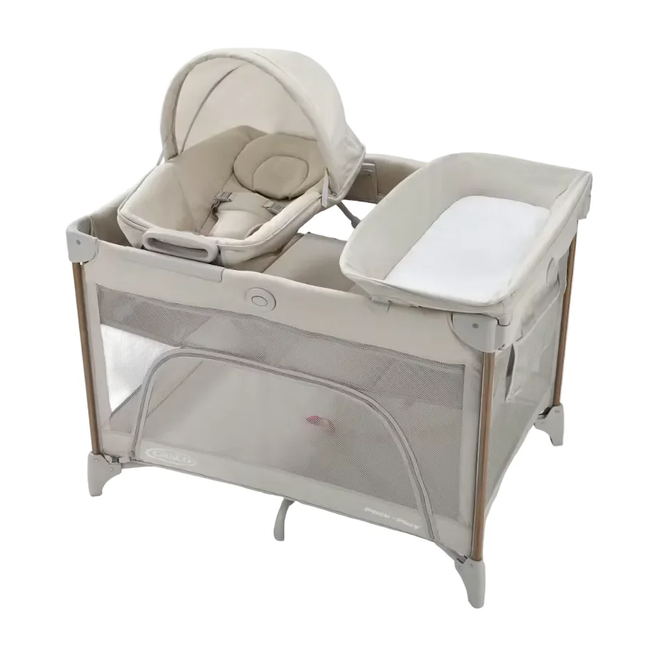 Graco Pack n' Play Close2Baby Lux Playard, Soft Almond