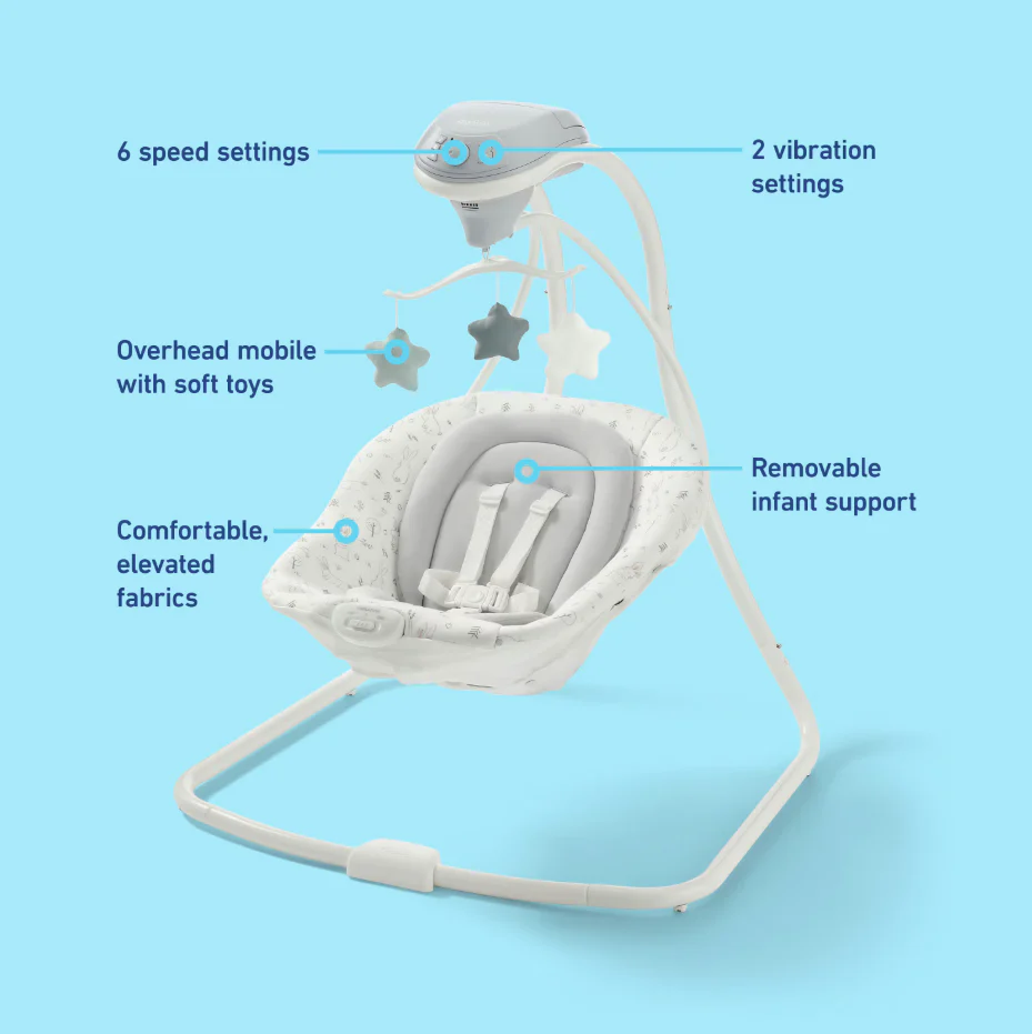 Graco Simple Sway Baby Swing, Blythe - Image 2
