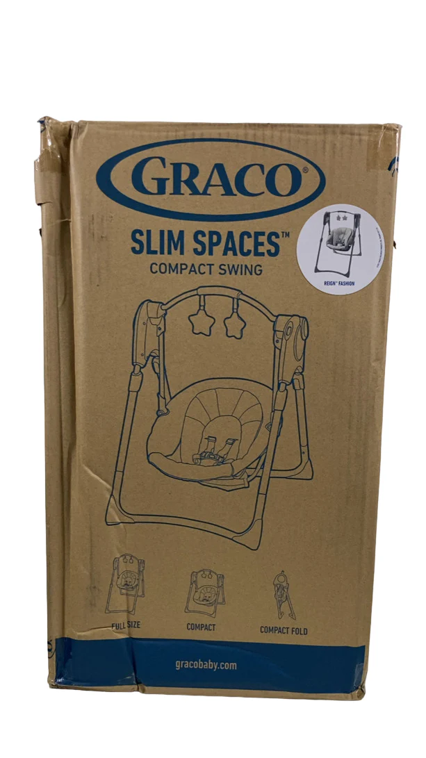 Graco Slim Spaces Compact Baby Swing, Reign - Image 2