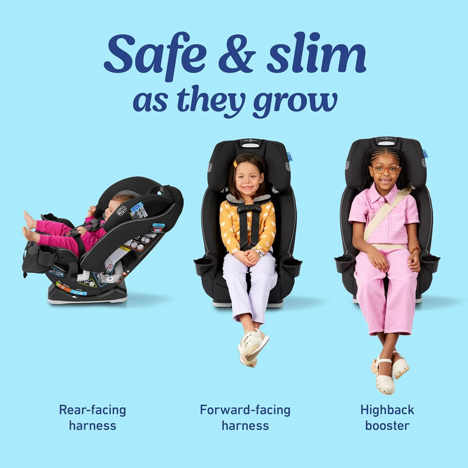 Graco SlimFit 3-in-1 Convertible Car Seat, 2025, Jarret - Image 3