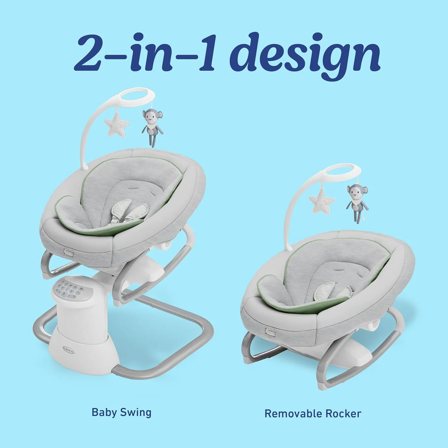 Graco Soothe My Way Swing With Removable Rocker, Madden - Image 5