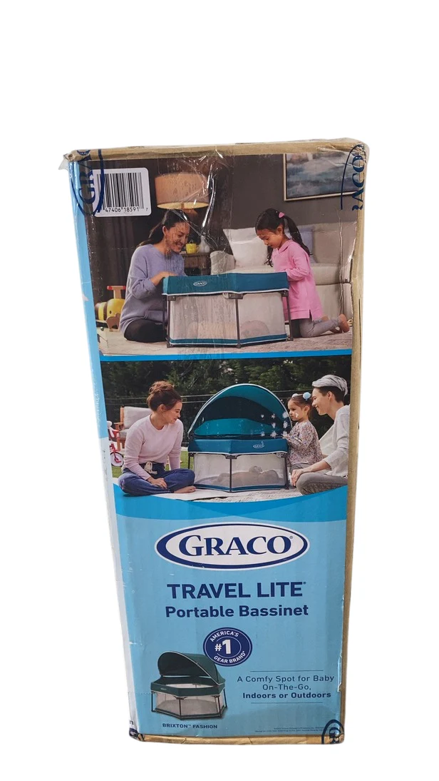 Graco Travel Lite Portable Bassinet, Brixton Fashion - Image 4