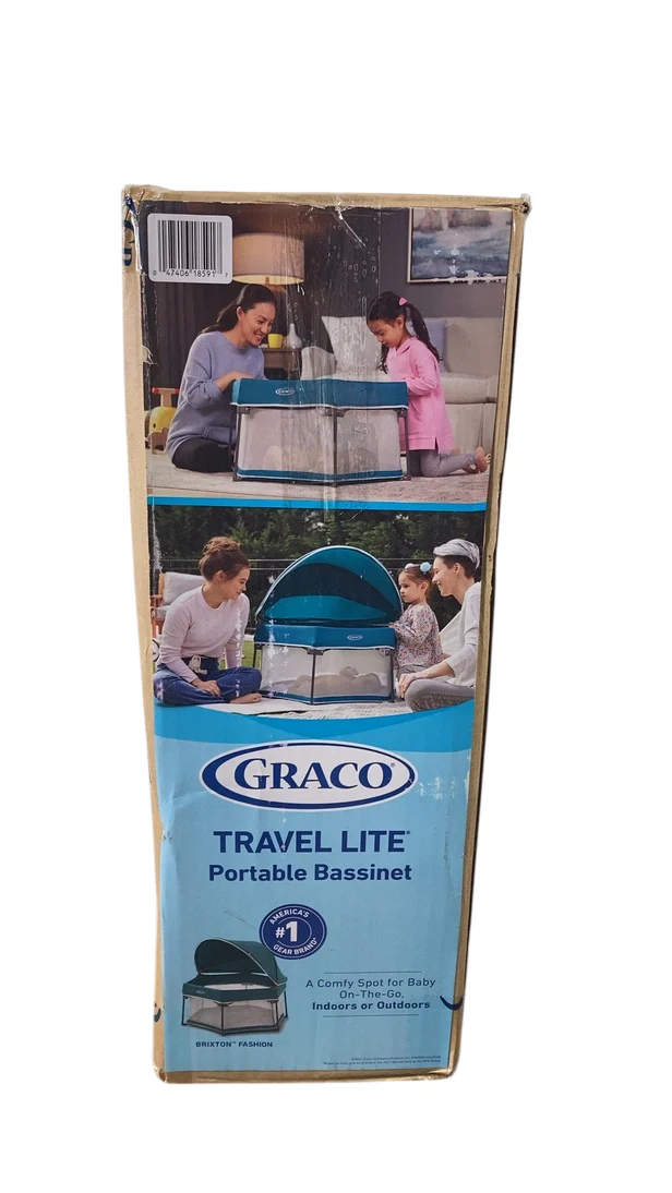 Graco Travel Lite Portable Bassinet, Brixton Fashion - Image 8