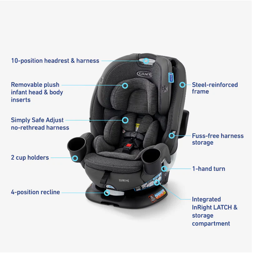 Graco Turn2Me 3-in-1 Rotating Car Seat, Manchester, 2025 - Image 4