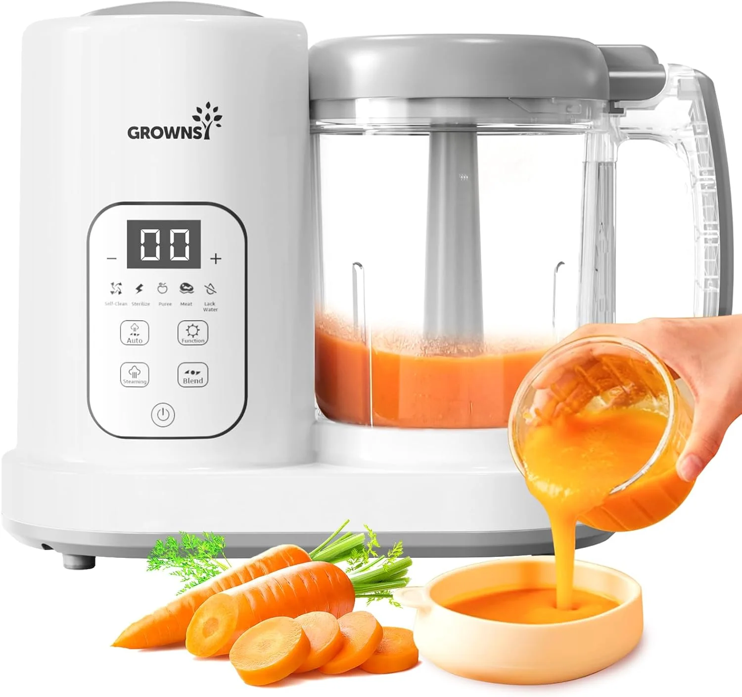 Grownsy Baby Food Maker, White